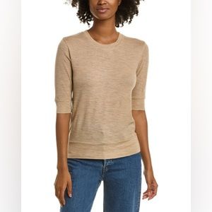 Vince Elbow Sleeve Wool Tee / S / Natural
